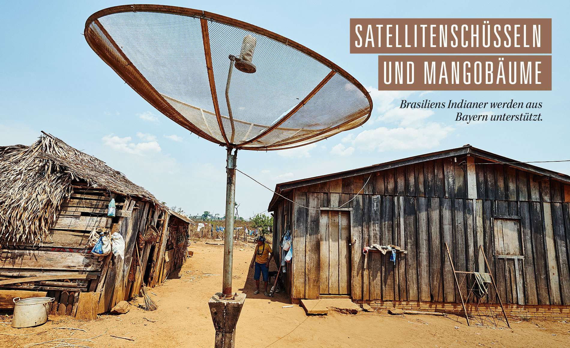 Satellitenschüsseln und Mangobäume